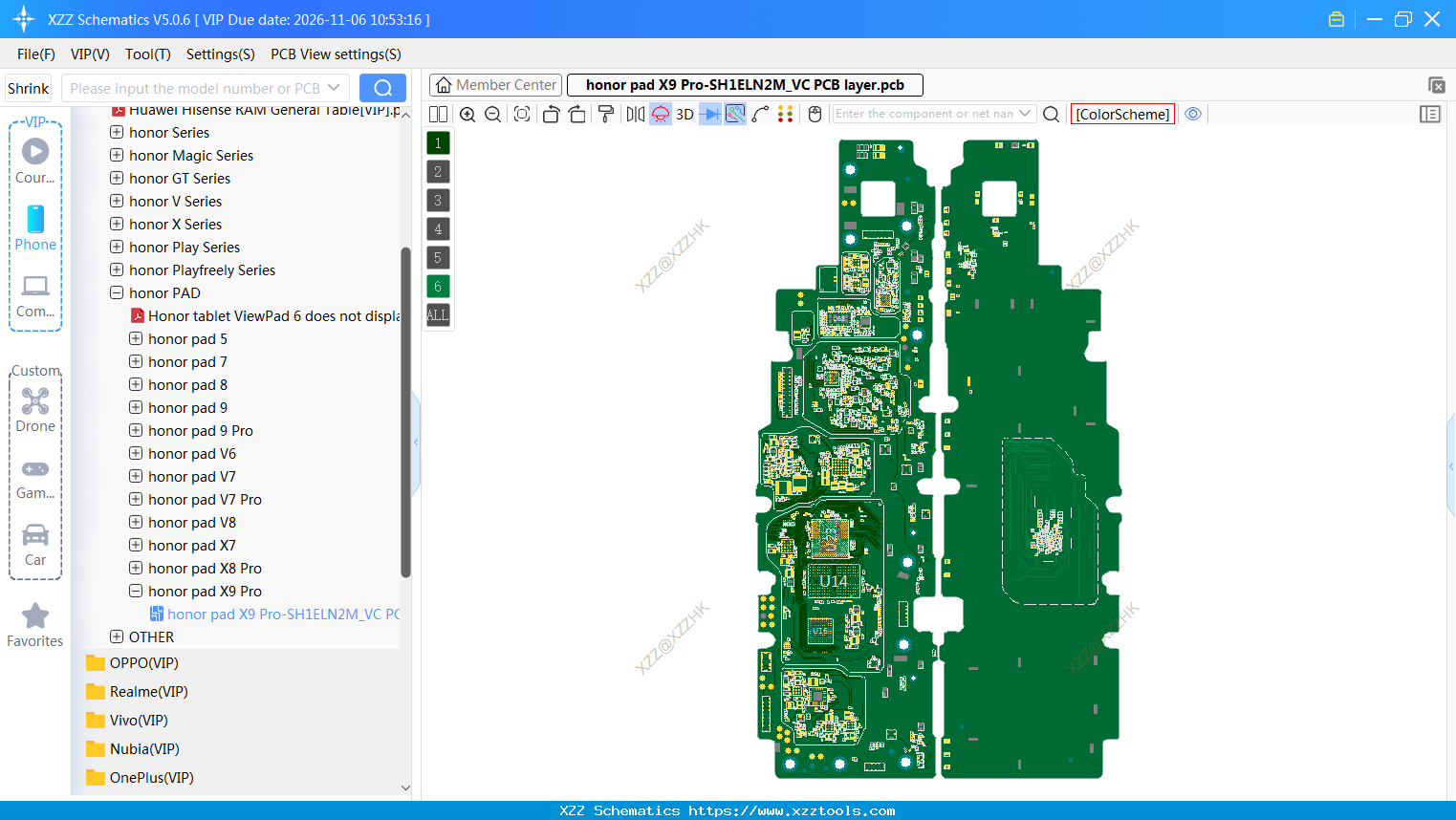 Honor Pad X9 Pro-SH1ELN2M_VC PCB Layer